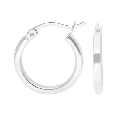 New Sterling Silver Polished Hoop Earrings