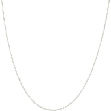 New Sterling Silver Fine Curb Chain Necklace