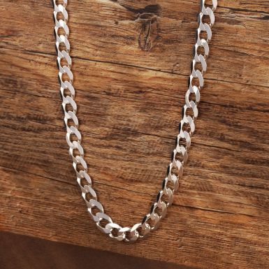 New Sterling Silver Solid 22" Curb Link Chain Necklace 1.8oz