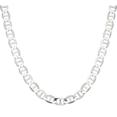 New Sterling Silver 24" Heavy Flat Anchor Link Necklace 1.2oz