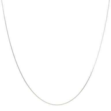 New Sterling Silver  16" Venetian Box Link Chain Necklace
