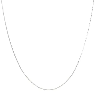 New Sterling Silver 16" Venetian Box Link Chain Necklace