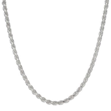 New Sterling Silver 24" Solid Rope Link Chain Necklace 1.5oz