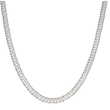 New Sterling Silver 24" Double Curb Chain Necklace