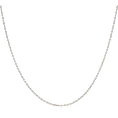 New Sterling Silver 16" Rope Chain Necklace