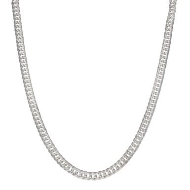 New Sterling Silver 22" Curb Chain Necklace