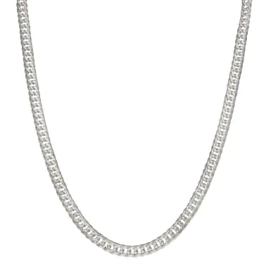 New Sterling Silver 22" Curb Chain Necklace
