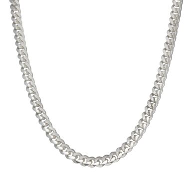 New Sterling Silver 20" Solid Cuban Curb Chain Necklace