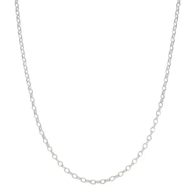 New Sterling Silver 18" Polished Belcher Chain Necklace