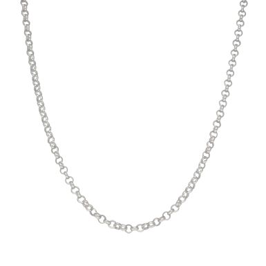 New Sterling Silver 26" Polished Belcher Chain Necklace