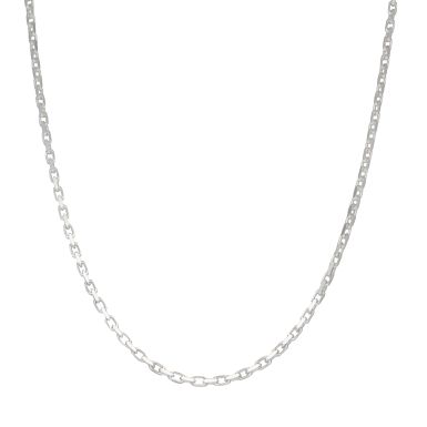 New Sterling Silver 18" Diamond-Cut Belcher Chain Necklace
