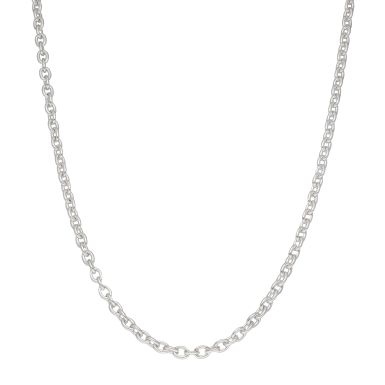 New Sterling Silver 18" Solid Oval Belcher Chain Necklace
