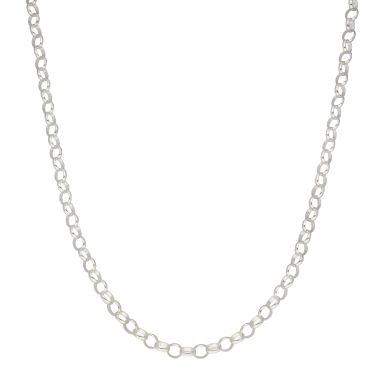 New Sterling Silver 24" Round Belcher Chain Necklace