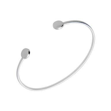 New Sterling Silver Circles Torque Bangle
