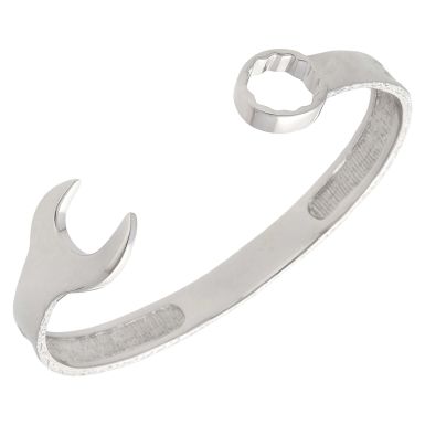 New Sterling Silver Solid Spanner Bangle