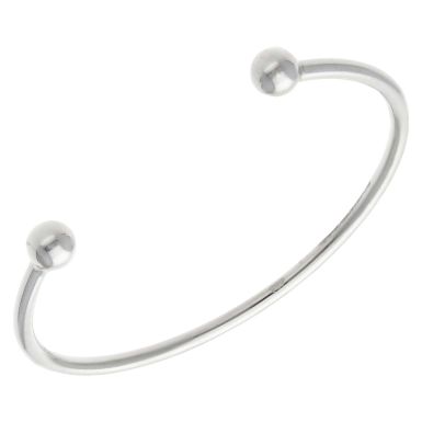 New Sterling Silver Childs Torque Bangle