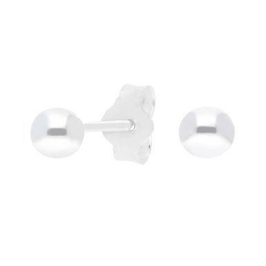 New Sterling Silver Ball Stud Earrings