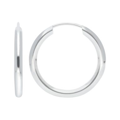 New Sterling Silver 20mm Sleeper Hoop Earrings