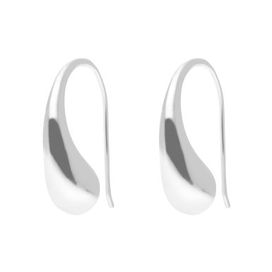 New Sterling Silver Hook Through Classic Drop Earrings