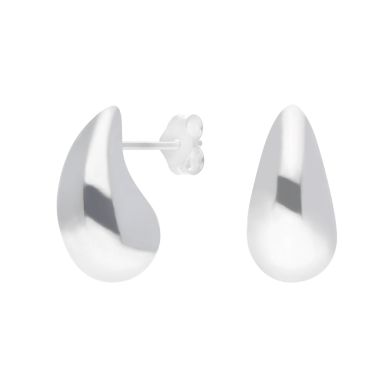 New Sterling Silver Water Droplet Stud Earrings