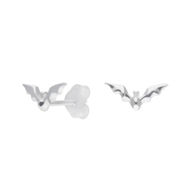New Sterling Silver Bat Stud Earrings