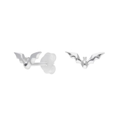 New Sterling Silver Bat Stud Earrings