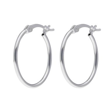 New Sterling Silver Polished Oval Hoop Creole Earrings