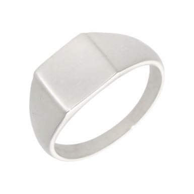 New Sterling Silver Square Signet Ring