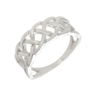 New Sterling Silver Woven Celtic Style Ring