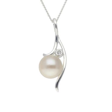 New Sterling Silver Freshwater Cultured Pearl & 18" Necklace