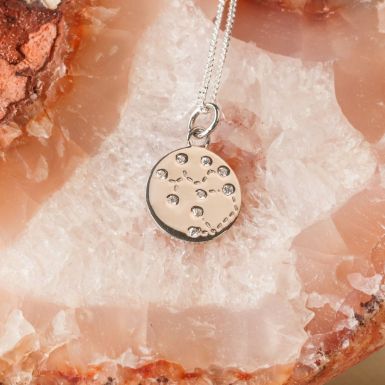 Silver Sagittarius Constellation Cubic Zirconia Pendant & Chain