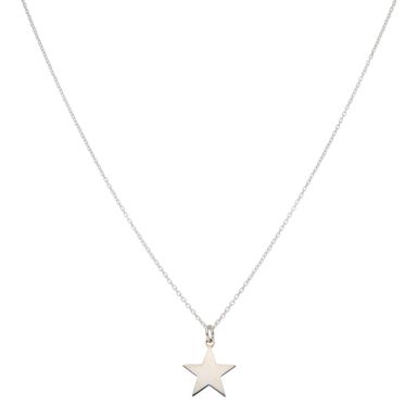 New Sterling Silver Star Pendant & 18" Necklace