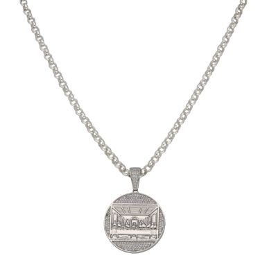 New Sterling Silver Last Supper Pendant & 24" Chain Necklace