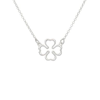 New Sterling Silver 4 Leaf Clover Necklace