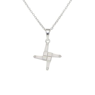 New Sterling Silver St.Brigids Cross Pendant & Chain Necklace