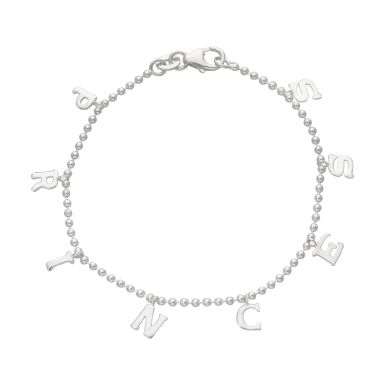 New Sterling Silver Childs 6" Princess Charm Bracelet
