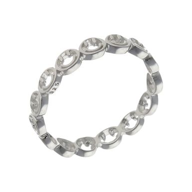 New Sterling Silver Happy Smiley Face Band Ring