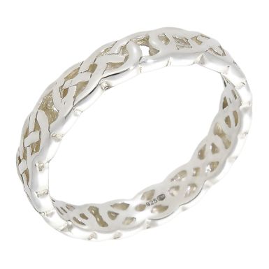 New Sterling Silver 4.5mm Celtic Band Ring