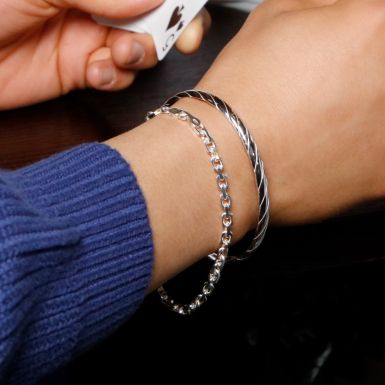 New Sterling Silver Solid 8.5" Anchor Link Bracelet