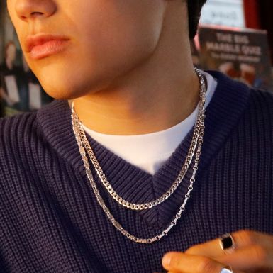 New Sterling Silver 20" Curb Link Chain Necklace
