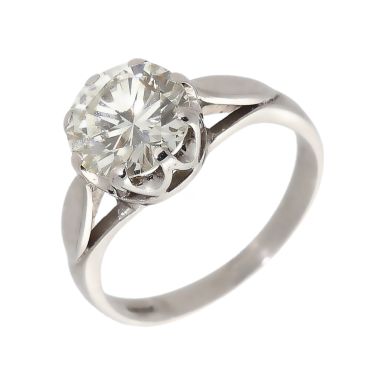 Pre-Owned 18ct White Gold 1.83 Carat Diamond Solitaire Ring