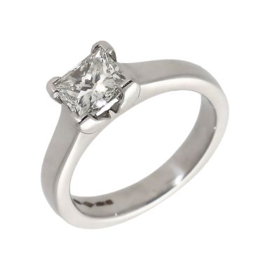 Pre-Owned Platinum 1.00ct Princess Cut Diamond Solitaire Ring