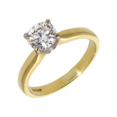Pre-Owned 18ct Yellow Gold 0.94 Carat Diamond Solitaire Ring