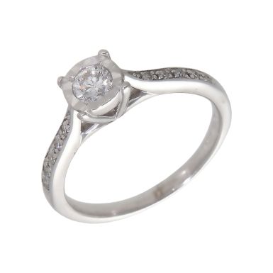 Pre-Owned 9ct White Gold 0.33ct Diamond Solitaire Ring