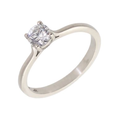 Pre-Owned 18ct White Gold 0.48 Carat Diamond Solitaire Ring