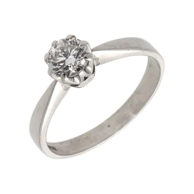 Pre-Owned 18ct White Gold 0.55 Carat Diamond Solitaire Ring