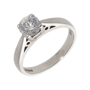 Pre-Owned 18ct White Gold 0.56 Carat Diamond Solitaire Ring