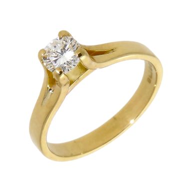 Pre-Owned 18ct Yellow Gold Diamond Solitaire Ring