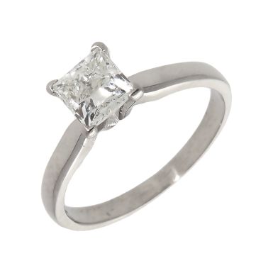 Pre-Owned Platinum 1.02ct Princess Cut Diamond Solitaire Ring