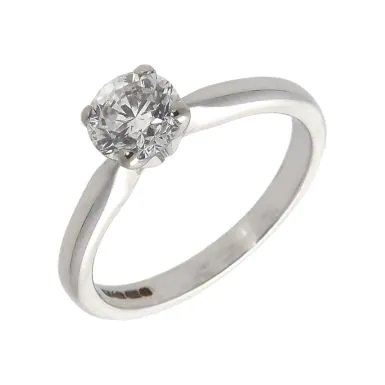 Pre-Owned 18ct White Gold 0.72ct Diamond Solitaire Ring